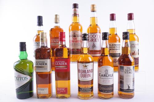 TWELVE BOTTLES BLENDED SCOTCH WHISKY