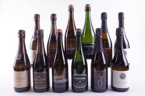 TEN BOTTLES CANADIAN AND TWO FRENCH SPARKLING WHITE WINE