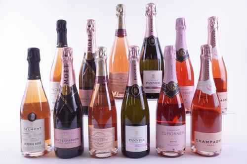 TWELVE BOTTLES ROSÉ CHAMPAGNE