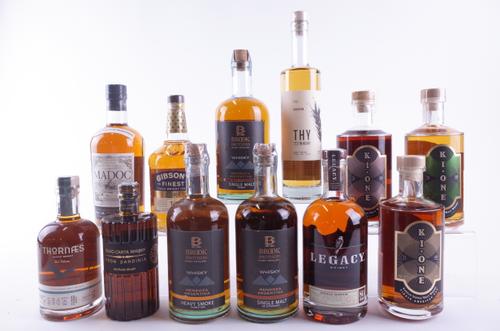 TWELVE BOTTLES WHISKY
