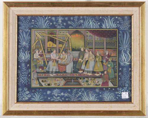 NINE INDIAN MINIATURE PAINTINGS