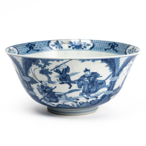A CHINESE BLUE AND WHITE BOWL