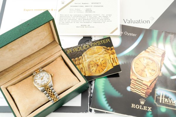 A ROLEX OYSTER PERPETUAL DATEJUST STEEL AND GOLD GENTLEMAN'S BRACELET WRISTWATCH