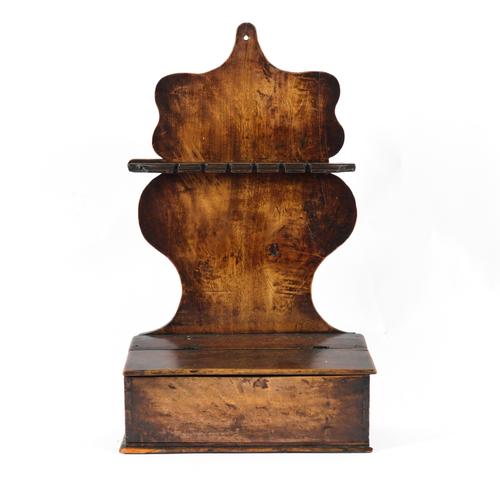 AN 19TH CENTURY PROVINCIAL SPOON RACK AND CANDLE BOX