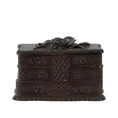 AN 19TH CENTURY GERMANIC JEWELLERY BOX (2)