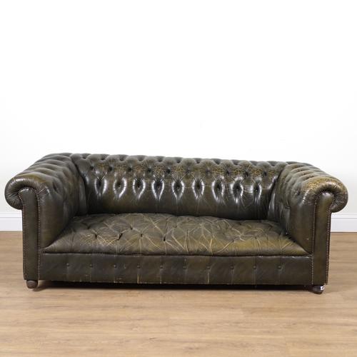 A 20TH CENTURY CHESTERFIELD SOFA