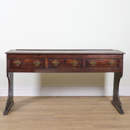 AN 18TH CENTURY CHESTNUT DRESSER BASE (2)