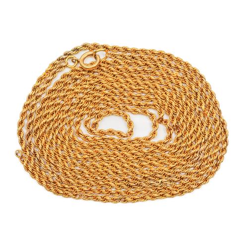 TWO GOLD ROPE CHAINS