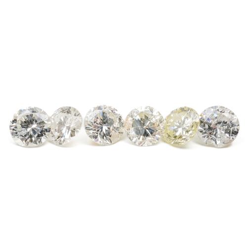 SIX LOOSE DIAMONDS (6)