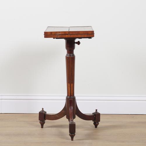 A 19TH CENTURY CONTINENTAL ROSEWOOD FOLD OVER GAMES TABLE