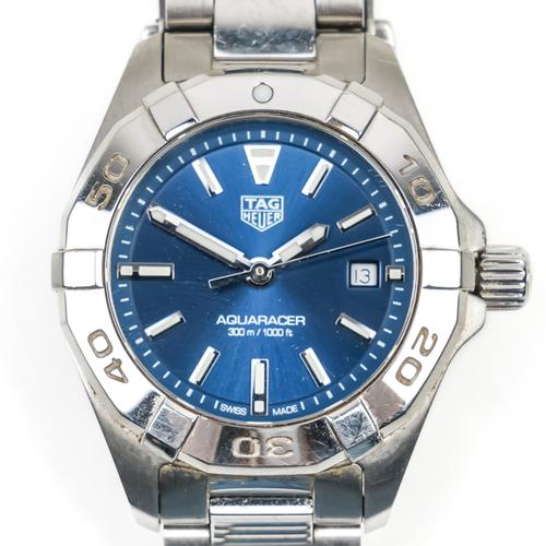 A TAG HAUER AQUARACER STEEL LADY'S BRACELET WRISTWATCH
