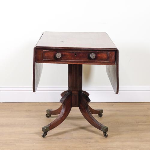 A REGENCY MAHOGANY DROP FLAP CENTRE TABLE