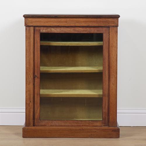 A VICTORIAN INLAID WALNUT PIER CABINET