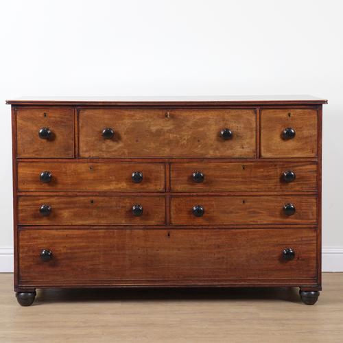 AN UNUSUAL VICTORIAN MAHOGANY SIDE CHEST