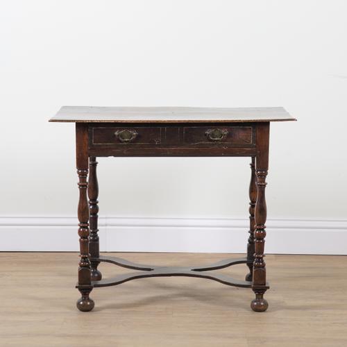 A LATE 17TH CENTURY OAK SINGLE DRAWER SIDE TABLE