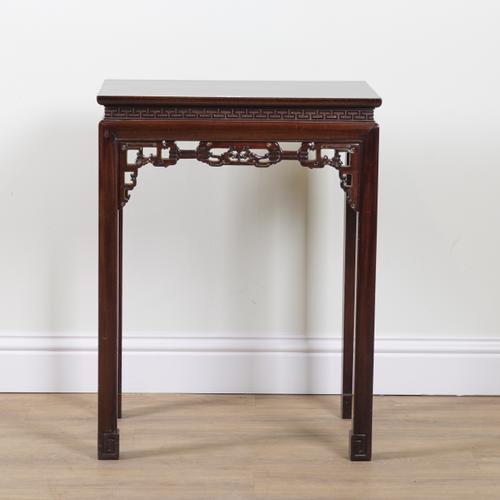AN EARLY 20TH CENTURY CHINESE EXPORT HARDWOOD ALTAR TABLE