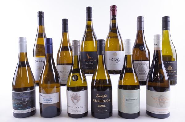 ELEVEN BOTTLES AUSTRALIAN CHARDONNAY AND ONE RIESLING