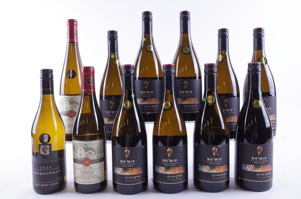 ELEVEN BOTTLES CANADIAN CHARDONNAY AND ONE RIESLING