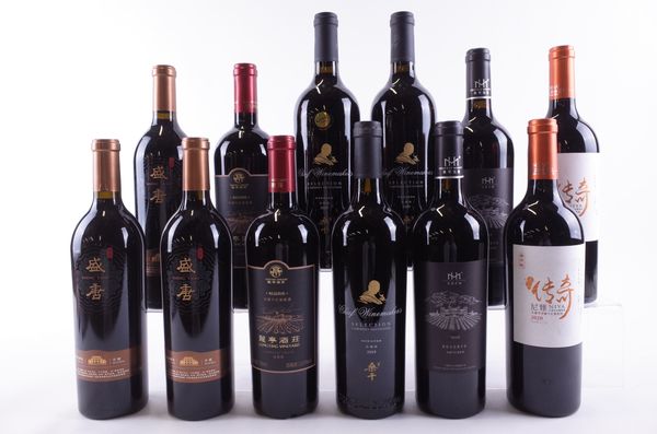 TWELVE BOTTLES ASIAN RED WINE