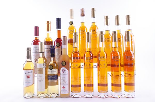 EIGHTEEN BOTTLES DESSERT AND ICE WINE