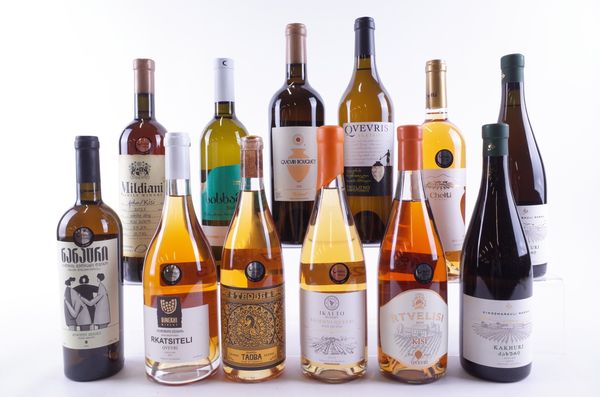 TWELVE BOTTLES GEORGIAN WHITE, ORANGE AND AMBER WINE