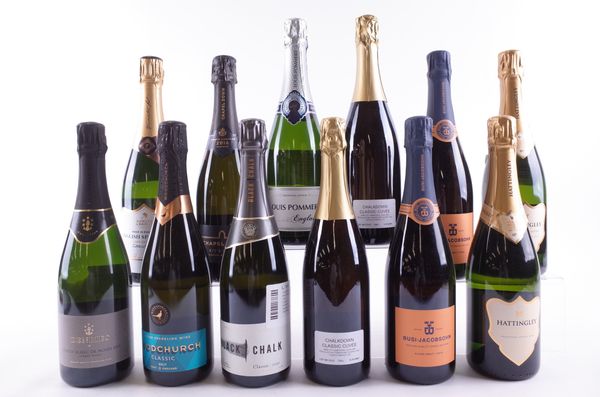 TWELVE BOTTLES ENGLISH SPARKLING WINE