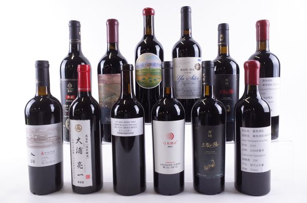 TWELVE BOTTLES ASIAN RED WINE