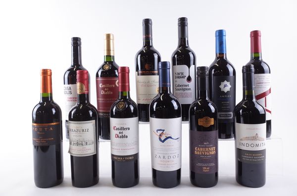 TWELVE BOTTLES CHILEAN RED WINE