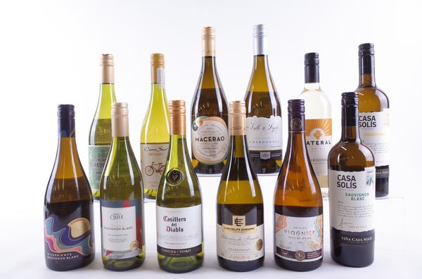 TWELVE BOTTLES CHILEAN AND SPANISH WHITE WINE