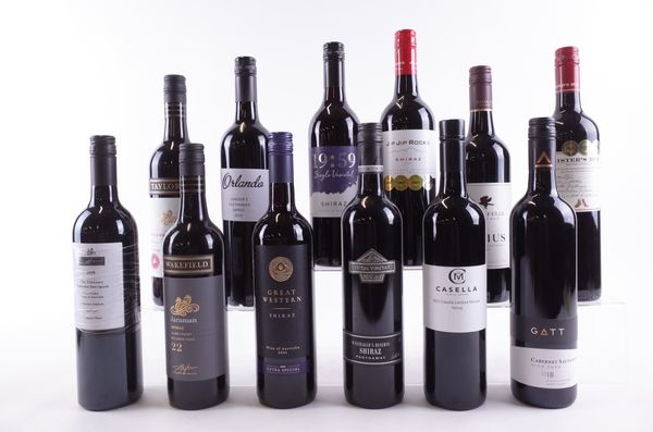 TWELVE BOTTLES AUSTRALIAN RED WINE