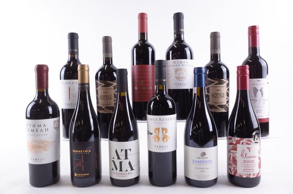 TWELVE BOTTLES GREEK AND MACEDONIAN RED WINE