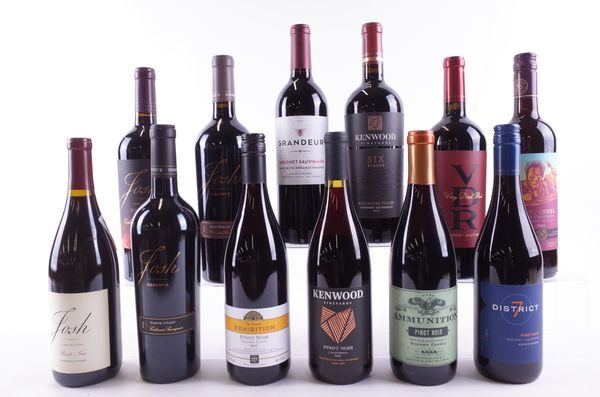 TWELVE BOTTLES AMERICAN RED WINE