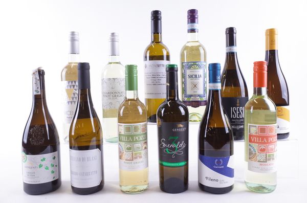 TWELVE BOTTLES SICILIAN WHITE WINE