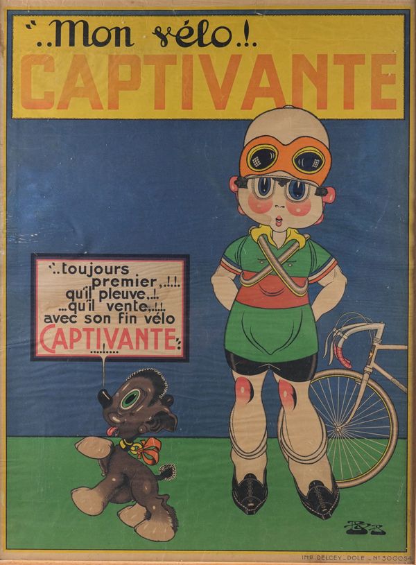 A FRENCH ADVERTISING POSTER MON VÉLO… CAPTIVANTE