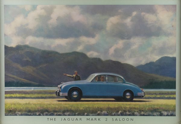 THE JAGUAR MARK 2 SALOON ORIGINAL FACTORY POSTER