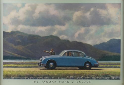 THE JAGUAR MARK 2 SALOON ORIGINAL FACTORY POSTER