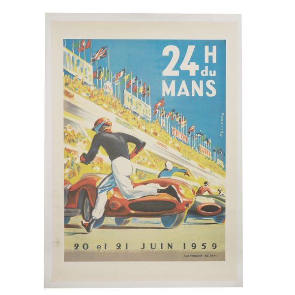A MICHEL BELLIGOND 24HOUR DU MANS 1959 POSTER