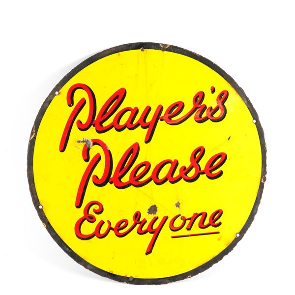 A PLAYERS CIRCULAR ADVERTISING SIGN