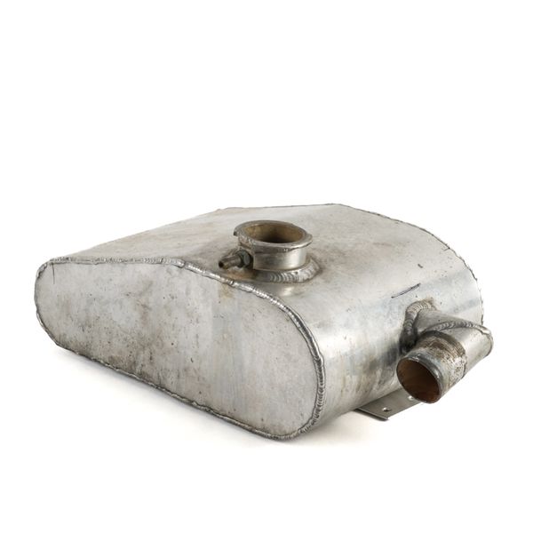 A JAGUAR D-TYPE HAND CRAFTED ALLOY WATER HEADER TANK