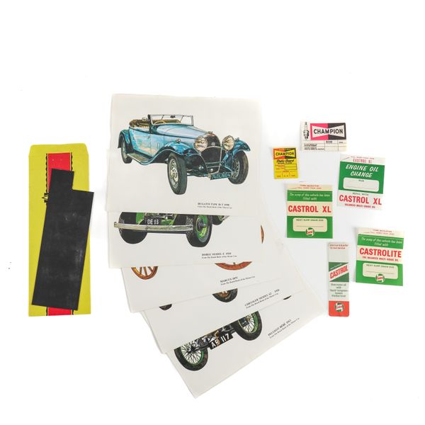 SIX VINTAGE CAR PRINTS FOR THE BOSCH BOOK OF THE MOTOR CAR (QTY)