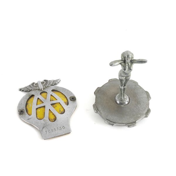 A CHROME PLATED SPEED NYMPH TYPE RADIATOR CAP MASCOT (2)