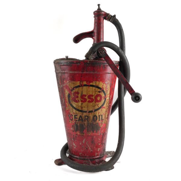 AN ESSO METAL FORECOURT OIL DISPENSER
