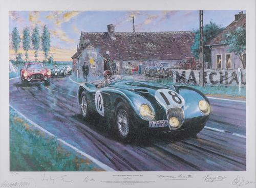 NICHOLAS WATTS, DUEL AT WHITE HOUSE–LE MANS 1953 LIMITED EDITION MOTORSPORT PRINT (2)