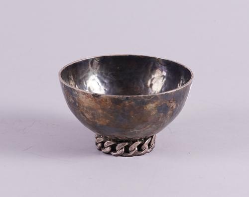 A JEAN DESPRES SILVER PLATED BOWL