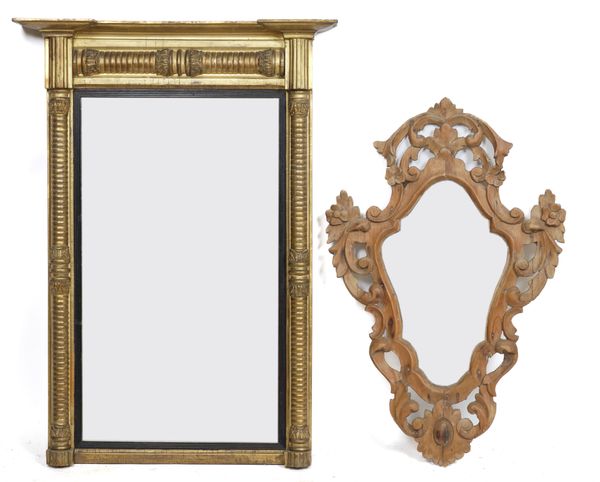 A WILLIAM IV GILTWOOD PIER MIRROR (2)