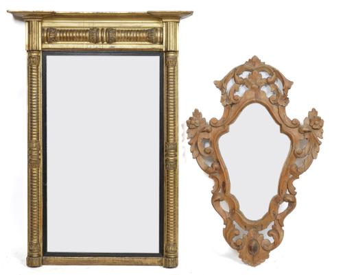 A WILLIAM IV GILTWOOD PIER MIRROR (2)