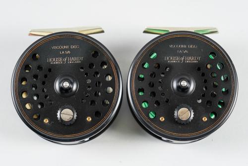 HARDY BROTHERS: TWO VISCOUNT DISK FLY REELS (2)