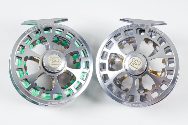 HARDY BROTHERS: TWO ULTRA LIGHT 6000DD FLY FISHING REELS (2)