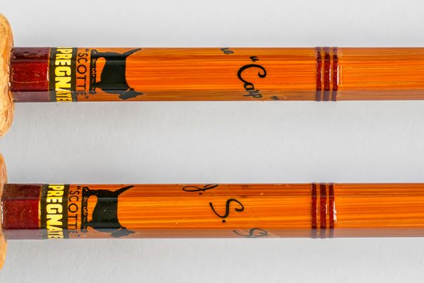 J.S SHARPE OF ABERDEEN: SPLIT CANE CARP ROD (2)