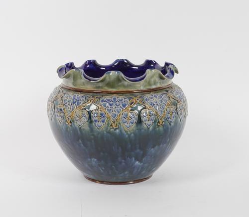 A ROYAL DOULTON STONEWARE JARDINIERE